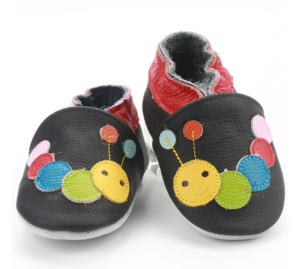 Chaussons cuir souple - Chenille